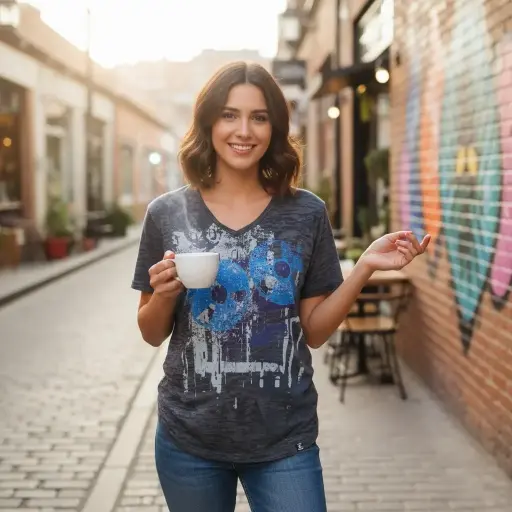 [ROP-482] Blusa  Color Gris azul acero Marca Existential Talla XL (niña) 			