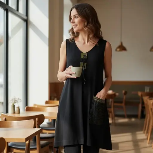 [ROP-512] Blusa Color Negro Marca Odile Talla M			