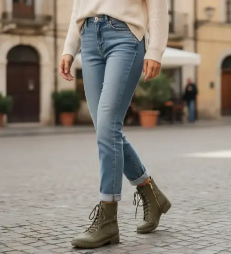 [SAN368] Botines marca Los Angeles Color Pistacho Talla 39.5
